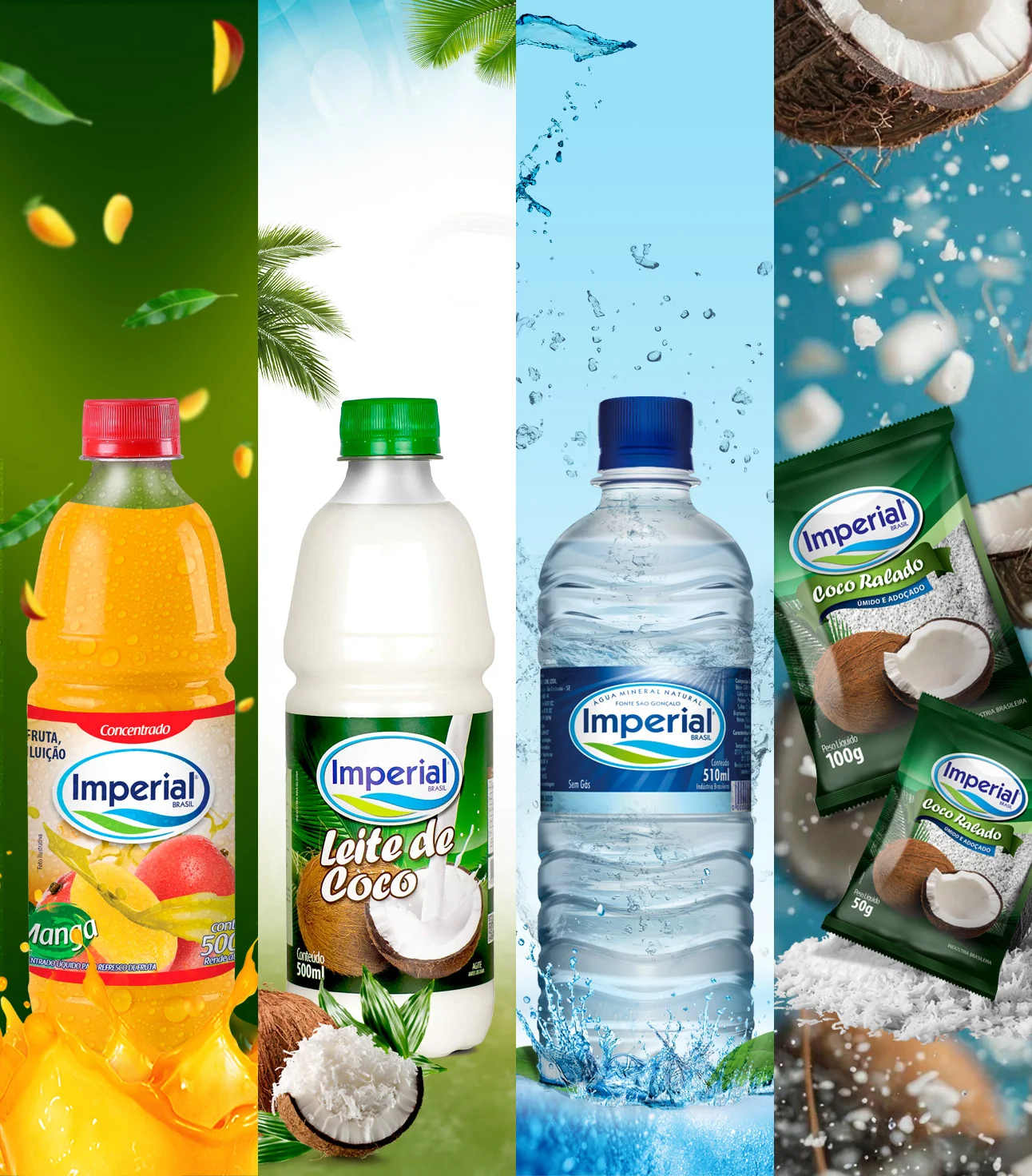 Imperial Brasil - Água Mineral, Sucos Concentrados, Leite de Coco e Coco Ralado